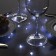 Garland "tinsel" 1 m dew, ip20, silver thread, 20 LED, white glow, CR2032x2