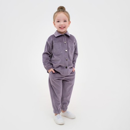 Kids KAFTAN "Velvet", size 32 (110-116), purple color
