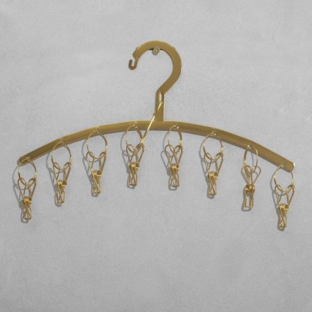 Ban for accessories 8 clothespins, 34 × 21 cm, color gold-1