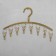 Ban for accessories 8 clothespins, 34 × 21 cm, color gold