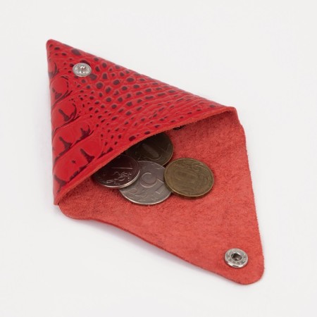 Case for coins/headphones on the button, red color-2
