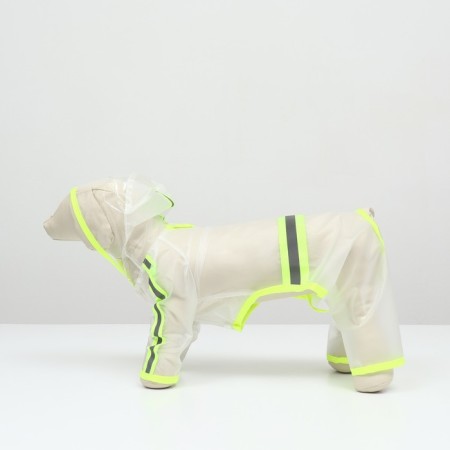 Commentary raincoat for dogs, rr s (DS 25, OG 37 cm, weight 3-5 kg), transparent yellow-4