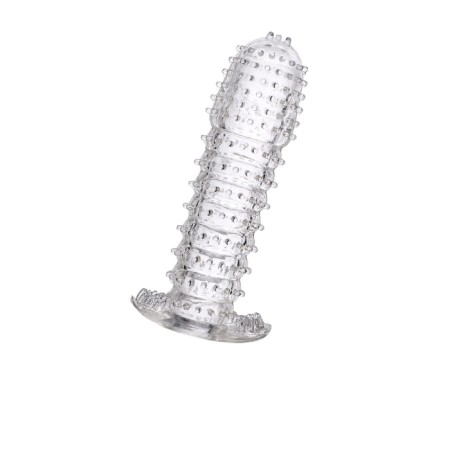 Helper -free nozzle on the penis Toyfa, the color is transparent, 12 cm
