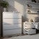Tumba "Malta", 480 × 403 × 540 mm, with two drawers, white color
