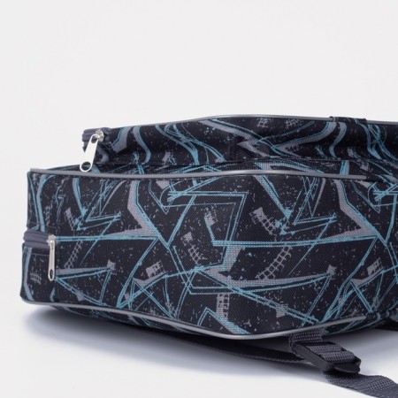 A backpack with a zipper, black color-2