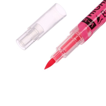 Textbook marker 0.5-3.5 mm Erichkrause Visioline V-16 Brush Neon, bilateral, pink neon, water-based ink-4
