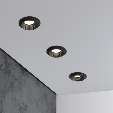 Builtrous lamp Elektrostandard, Senso, 90x90x30 mm, GU10, black color-1