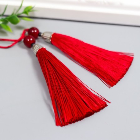 Decor for creativity Textile "Brush with a bead" Brick set 2 pcs 10x1 cm-1