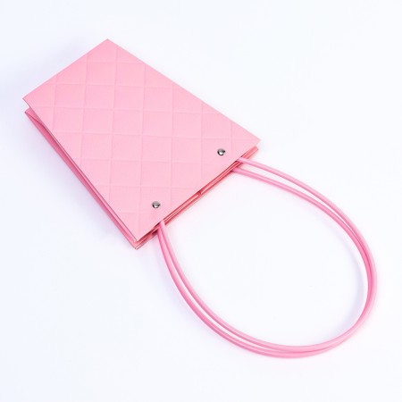 Flower bag embossed pink moisture-resistant, 17x17-11.5x11.5-20 cm-2
