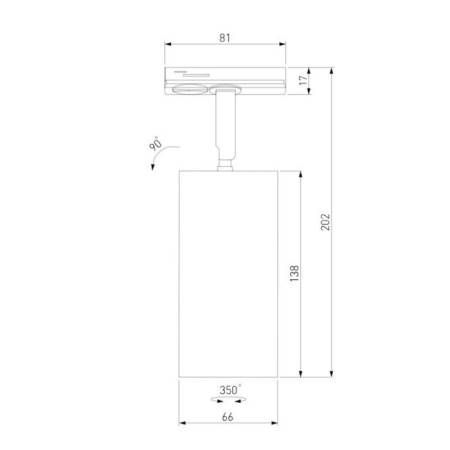 Elektrostandard track lamp, Diffe, 66x66x205 mm, 15W, LED, 1168LM, 4200K, silver color-2