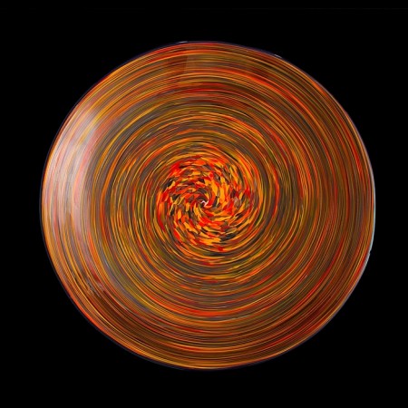 Interior dish "Milan Glass", orange, 48 × 48 cm-2