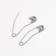 Drilling engines, curved, 38 mm, 10 pcs, silver color