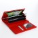 Women's wallet on the button, red color