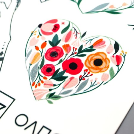 Tattoo on the body "I love" 10x15 cm-2