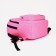 School backpack of textiles on lightning, Fulldorn, 4 pockets, pink color