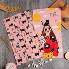 A set of kitchen towels of the Hello Spring 35x60cm-2pcs, 100% cotton