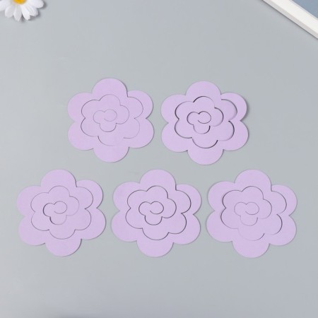 The workpiece of Foamiran "Flower Curly" 10x9.5 cm set 5 pcs. lilac-3
