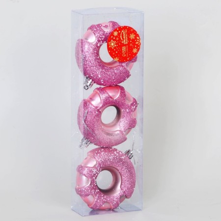 Jewelry decoration "Festive Donut" (set 3 pcs) 7x8 cm, lilac-1