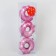 Jewelry decoration "Festive Donut" (set 3 pcs) 7x8 cm, lilac