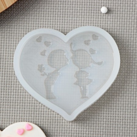 Silicone form "lovers", 7.5 × 5.5 cm, transparent color-1