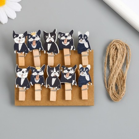 Decor for creativity tree "Procher. Buldozhka" set 10 pcs 4.2x1.2x1.2 cm-3
