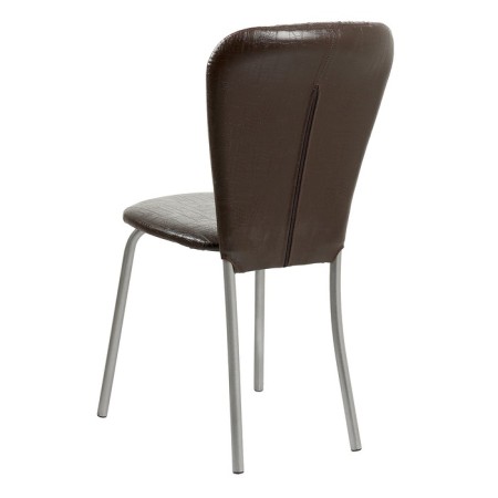 Cafe-2 chair, silver metallic/chocolate reptile-1