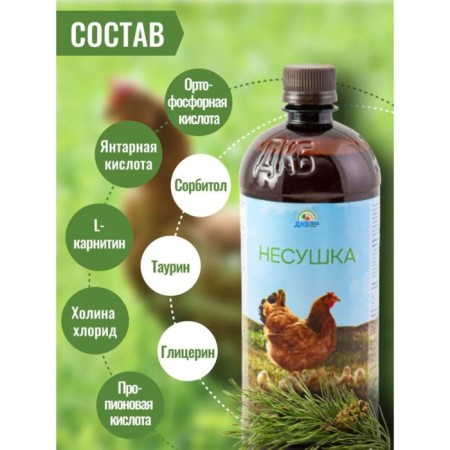 Additive with coniferous concentrate, for feed, 900 ml, "laying down"-1
