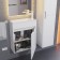 Tumbling under the Uperwood Modul sink, 50 cm, suspended, matte, white