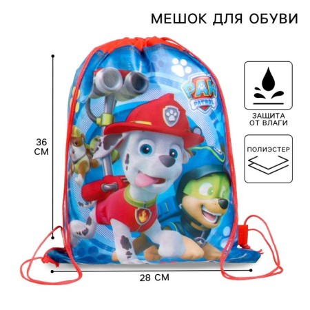 Shoe bag 28*36cm, puppy patrol