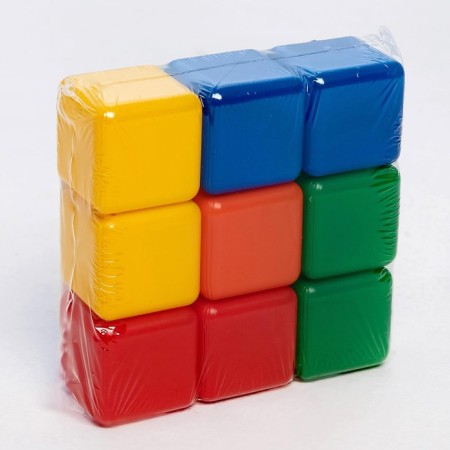 Set of colored cubes, 9 pieces, 4 × 4 cm-6