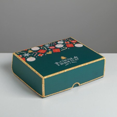 Packaging for confectionery "Happiness", 20 x 17 x 6 cm, New Year-1