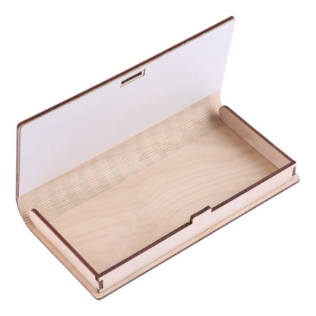 Wooden envelope "Happy Wedding Day!" pink, 17 x 8.5 x 2 cm-2