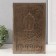 Safe Brush Tree leatherette "Buddha's head" embossing, under metal 30x20x6.8 cm