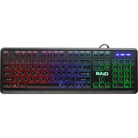 Keyboard Defender RAID GK-778DL, game, wired, membrane, subv, 104 cells, USB, black