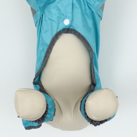 Combiason for dogs, demi -season with a visor, size M (DS 32, OG 45, Osh 35 cm), blue-9