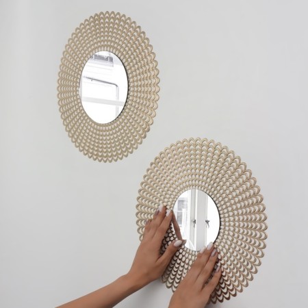 A set of interior mirrors for decoration, 5 pcs, D 14 cm-6