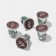 Talisman "Coffee, brown-green color in black silver