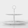 The floral lobby is the glass share "marble", d = 21 cm, d = 30 cm, 2 tiers, white color