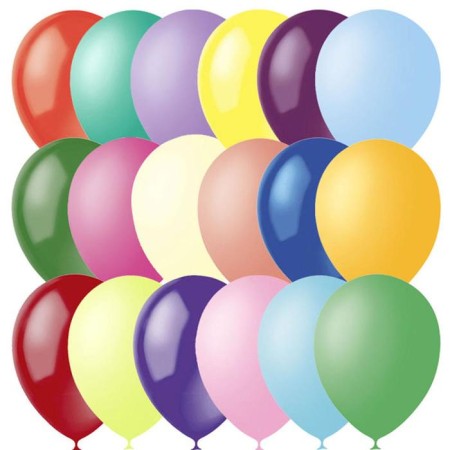 Latex ball 12 ", pastel + decorator, set 100 pcs., Mix color