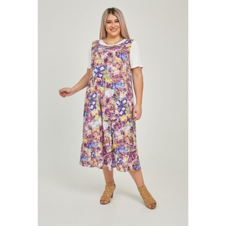 Female dress, size 64, blue color-1