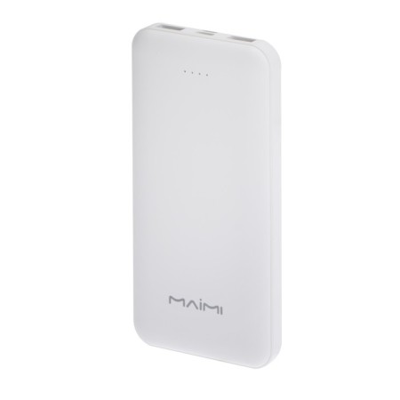 External Maimi Mi1, 10,000 mAh, 2 USB, MicroUSB, Type-C, 2.1 A, white