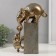 Polystone souvenir "Elephant with a baby on a column with patterns" Bronze with a patina 20x9x28 cm