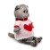 Soft toy "Basik", in a sweater with a heart, 19 cm