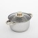 Stainless steel pan with the luxury luxury lid, 1.5 l, d = 17 cm