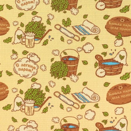 A towel for a bath "with a light steam" 80x 150 cm, cotton waffle leaf-2