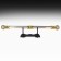 Souvenir dagger 2V1, on a stand, hung under holography, tip with a lotus, 59 cm