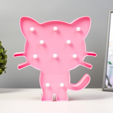 Night Cotton "Kitten" 10xLED batteries 2AA MIX 24x3x25.5 cm Risalux-1