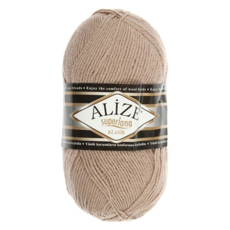 Yarn "Superlana Klasik" 25% wool, 75% acrylic 280m/100g (541 mink)-1