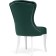 Wooden chair Milano 1 array of wood/velor, white/green 51x59x96 cm