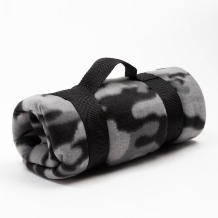 Plaid "Ethel" gray camouflage 130x150 cm, 100% p/e, fleece 160 g/m2